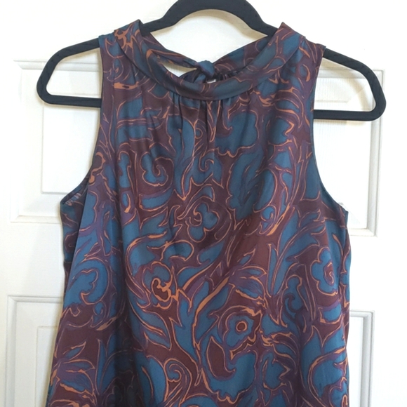MARC by MARC JACOBS Silk Dress Cutout Back Jewel-Tone Paisley SIZE MEDIUM - Picture 13 of 15